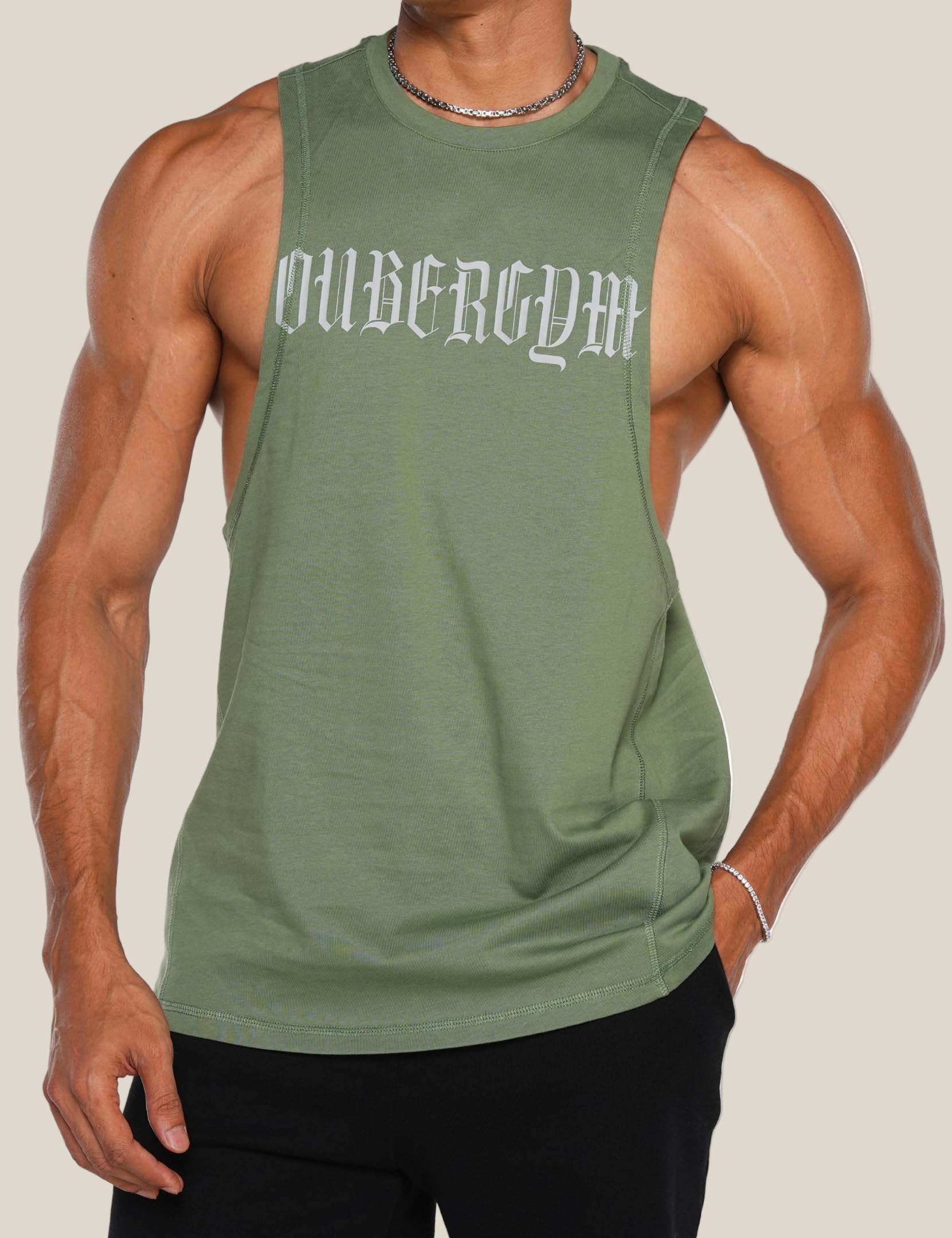 Graphic Drop Arm Tank Top